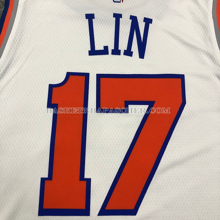 Maillot New York Knicks Jeremy Lin NO 17 Association Blanc